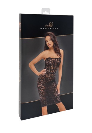 Кружевное платье, F301 Noir Handmade Catalyst со шнуровкой, черное, размер M