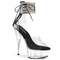 Босоніжки Pleaser Delight-624RS *6 дюймів на підборах, 1 3/4 дюйма з манжетою на щиколотці PF RS, блискавка ззаду, чорні/прозорі