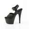 Босоніжки Pleaser Adore-708UL на підборах 7 дюймів, босоніжки з ремінцем на щиколотці 2 3/4 дюйма, чорні, веганська шкіра