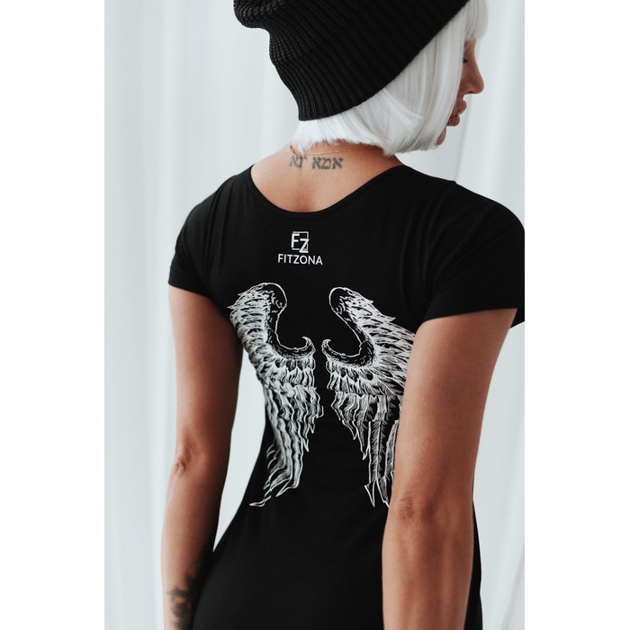 Плаття Fitzona BLACK SHIRT DRESS WITH WINGS