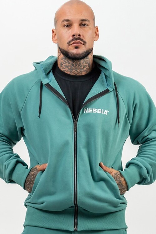 Кофта Nebbia Long Zip Up Hoodie BEYOND ORDINARY Green 707