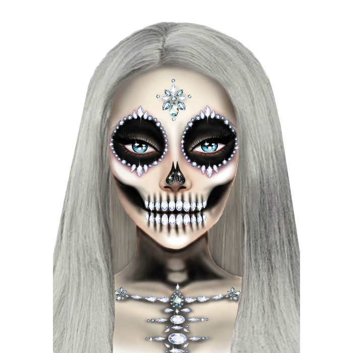 Украшения для лица и груди Leg Avenue Skeleton face and chest jewels O/S