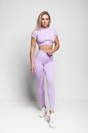 ТОП LILAC TOP WITH SLEEVES AND ZIPER IN FRONT