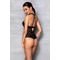 Боді з графічним візерунком Passion HIMA BODY чорний, S/M