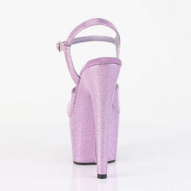 Босоніжки Adore-709GP на підборах 7 дюймів, з ремінцем на щиколотці 2 3/4 дюйма, бузковий блискучий лак