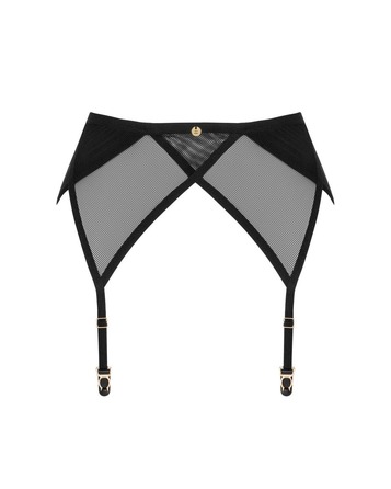 Пояс для чулок Obsessive Nesari garter belt, черный, XS/S
