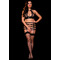 Пояс для панчіх з ремінцями та кільцями OhMyG! Tokyo Garter Belt Skirt зі шнурівкою, чорний, L/XL