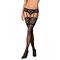 Панчохи Obsessive Letica stockings black S / M