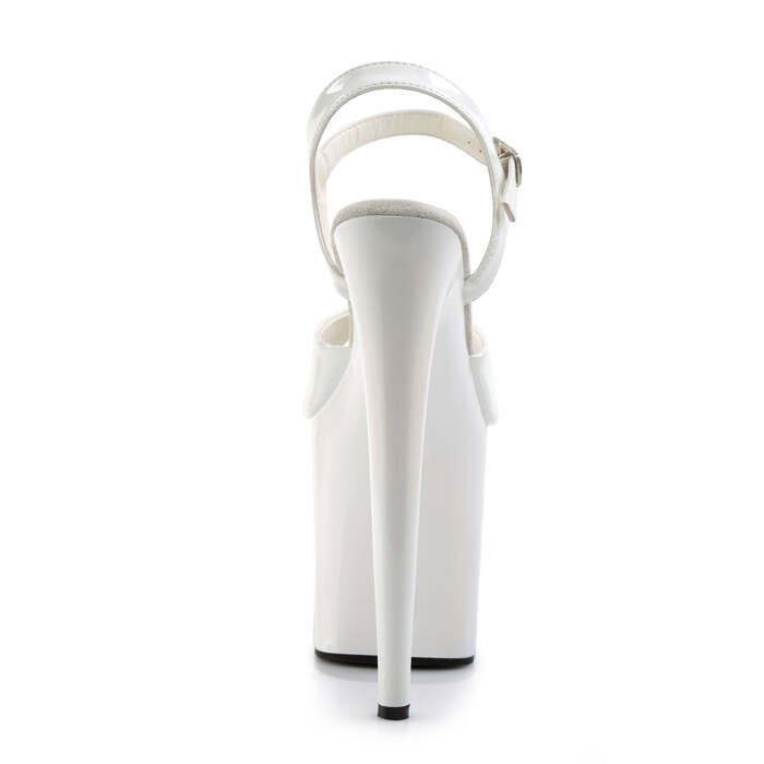 Босоніжки Flamingo-809 на підборах 8 дюймів, босоніжки з ремінцем на щиколотці 4 дюйми, білі