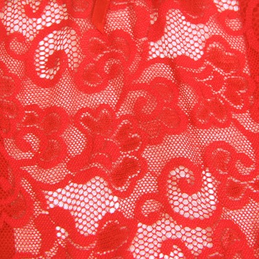 Кружевной пояс для чулок StarNight красный, XS-S