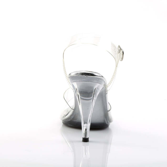 Босоножки Caress-408, каблук 4 дюйма, ремешок на щиколотке шириной 1/8 дюйма, прозрачные