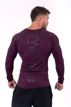 Чоловічий лонгслів Nebbia Hero Compression Shirt 146 Burgundy Bordo