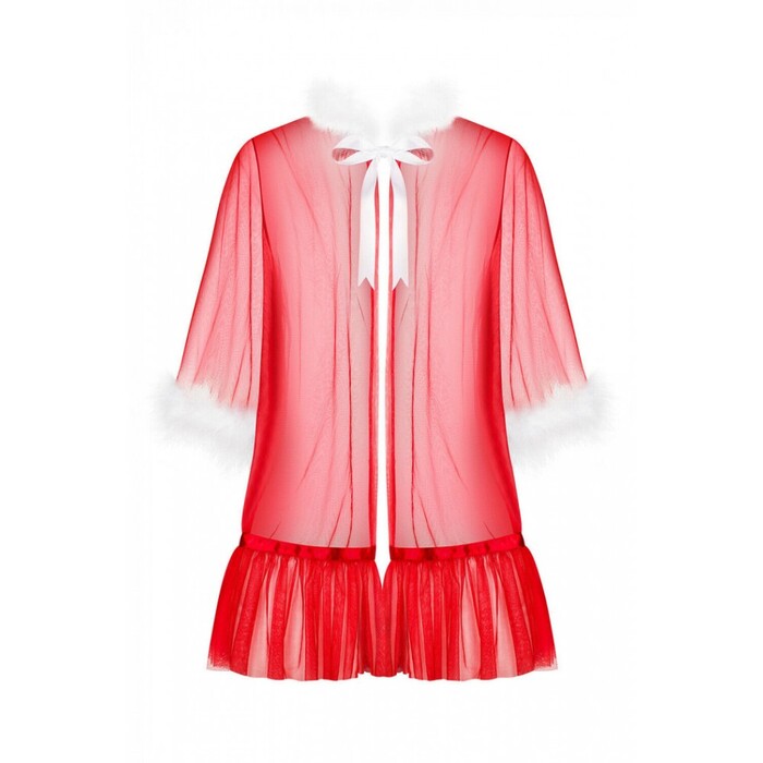 Пеньюар Новорічний Obsessive Santasia Peignoir S / M / L Red