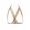 Портупея Bijoux Indiscrets MAZE - Halter Bra Harness Braun