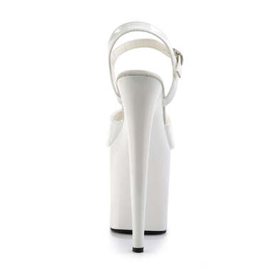 Босоніжки Flamingo-809 на підборах 8 дюймів, босоніжки з ремінцем на щиколотці 4 дюйми, білі