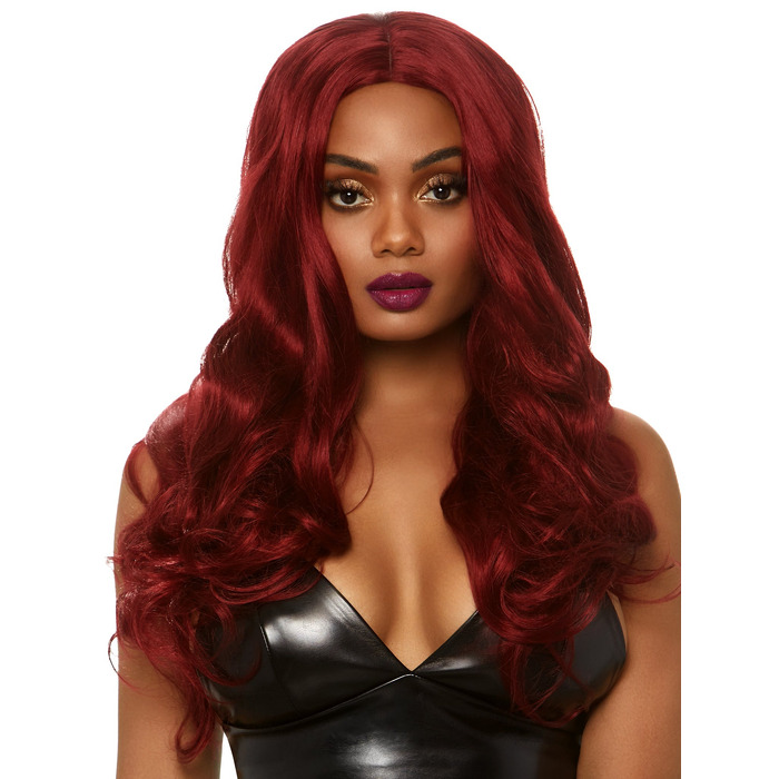 Жіноча довга хвиляста перука винно-червоного кольору Leg Avenue, 68.5 см