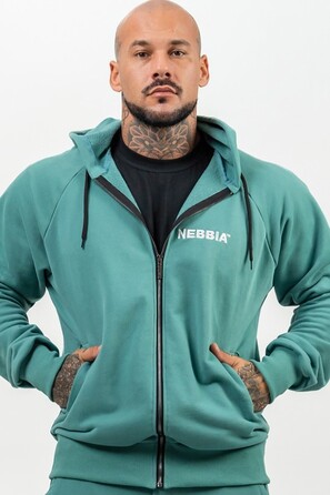 Кофта Nebbia Long Zip Up Hoodie BEYOND ORDINARY Green 707