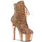 Чоботи Pleaser Adore-1020CHRS *7-дюймовий каблук, 2 3/4-дюймові оздоблені ботильйони PF RS, блискавка збоку, рожеве золото