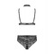 Боді комплект чорний Obsessive Ailay teddy set S/M