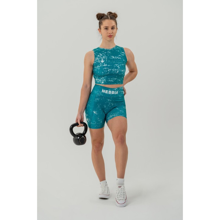 Топ Nebbia Crop tank top ROUGH GIRL Green 617