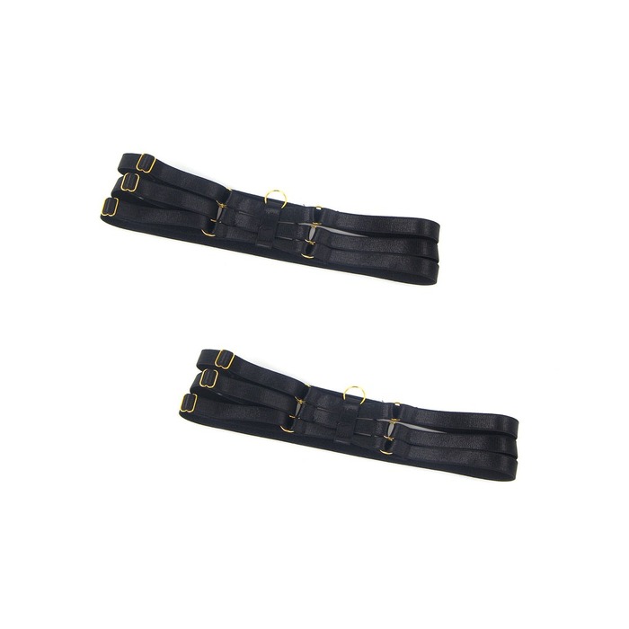 Комплект белья черный в сеточку Star Night с поясом и гартерами, XL