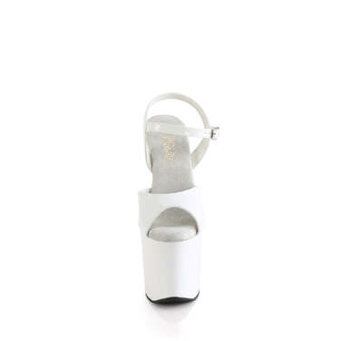 Босоножки Craze-809 *8 дюймов без каблука, с ремешком на щиколотке шириной 3 дюйма, белые