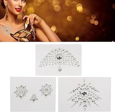 Прикраси для грудей та бікіні зі стразами Flamboyant від Bijoux Indiscrets, сріблясто-чорні