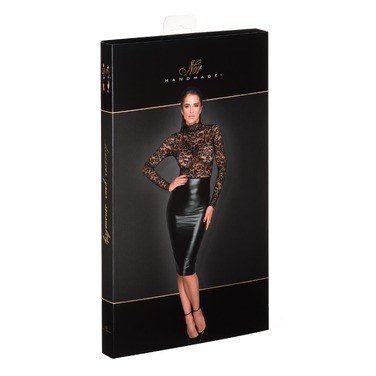 Платье с кружевным верхом Noir Handmade F228 и виниловым низом, L