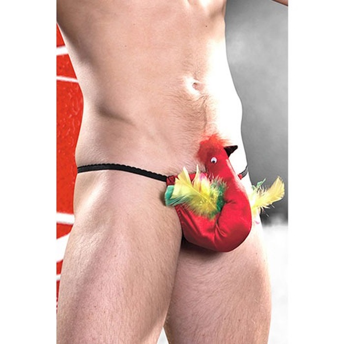 Труси-стрінги чоловічі Півень Sunspice червоні, One Size