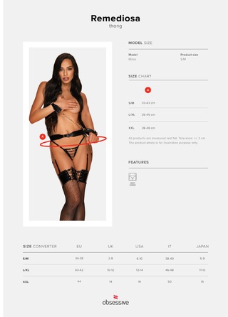 Трусики, Remediosa crotchless thong Obsessive L/XL