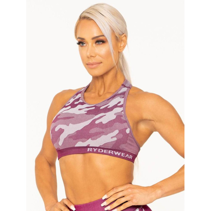 Топ Ryderwear Camo Seamless Sports Bra Burgundy