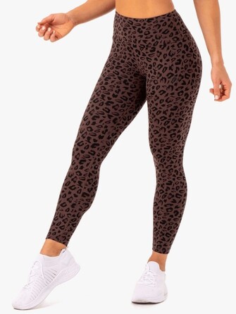 Леггинсы Ryderwear Adapt High Waisted Scrunch Leggings - Chocolate Leopard