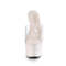 Шльопанці Pleaser Adore-701HMG на підборах 7 дюймів, шльопанці 2 3/4 дюйма з PF, прозорі/білі