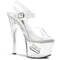 Босоніжки Pleaser Tipjar-708-5 на підборах 7 дюймів, з ремінцем на щиколотці 2 3/4 дюйма, прозорі