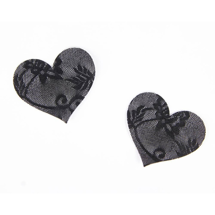 Пестисы на соски Star Night сердечки кружевные, черные