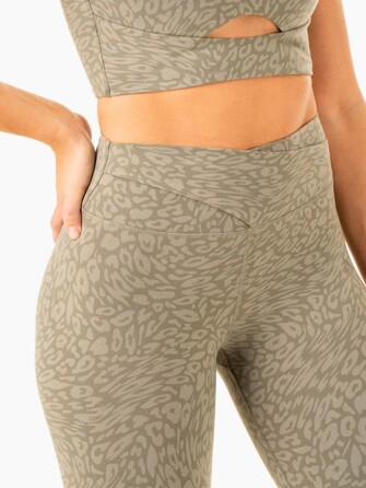 Легінси Rotation High Waisted Scrunch Leggings - Khaki Leopard