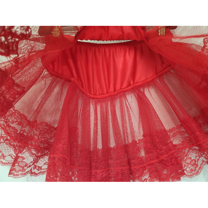 Червона багатошарова пухнаста спідниця Leg Avenue O/S