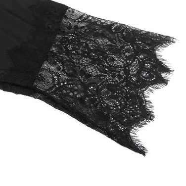 Халат-міні з мереживною спинкою Star Night, чорний, M/L