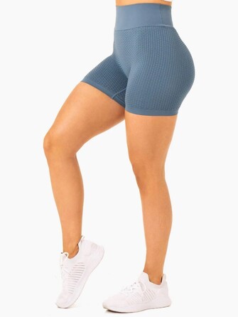 Шорты Honeycomb Scrunch Seamless Shorts - Steel Blue