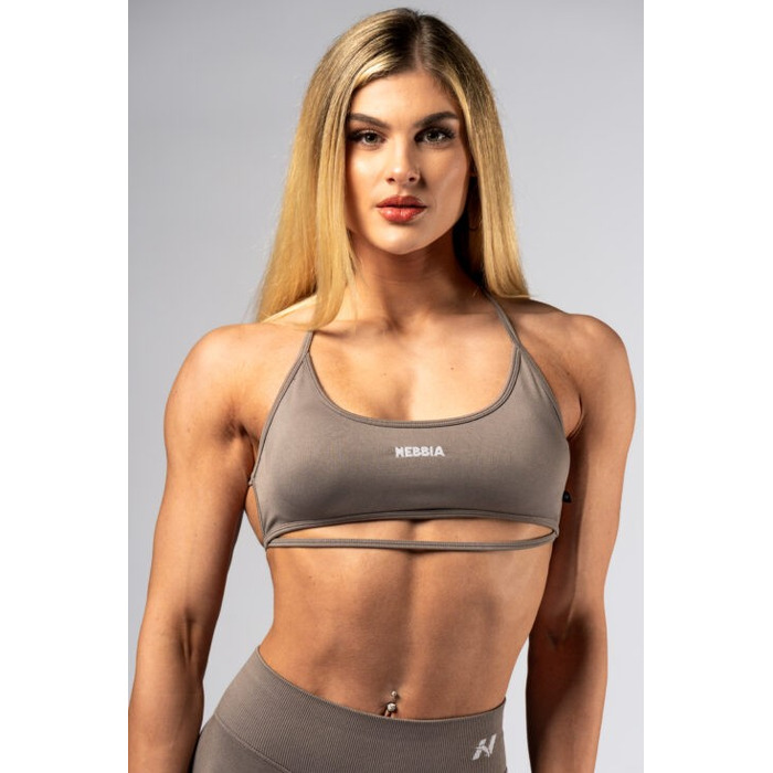Топ Nebbia Open-Back Sports Bra POWER Light Brown ASH 890
