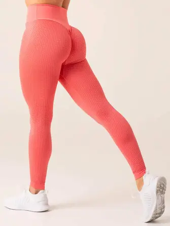 Легінси Ryderwear Honeycomb Scrunch Seamless Leggings - Coral Pink