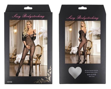 Комбинезон в вертикальную полоску с открытым доступом Star Night, черный