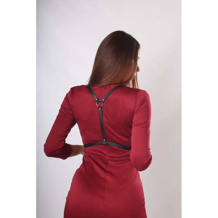 Портупея Candy Hero Star з декоративними елементами у вигляді зірочок, екошкіра, червона