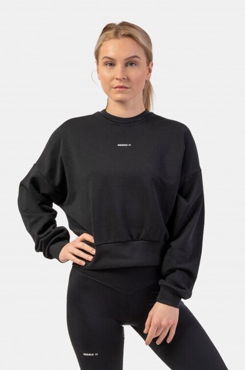 ТОЛСТОВКА LOOSE FIT SWEATSHIRT 'FEELING GOOD' BLACK 420