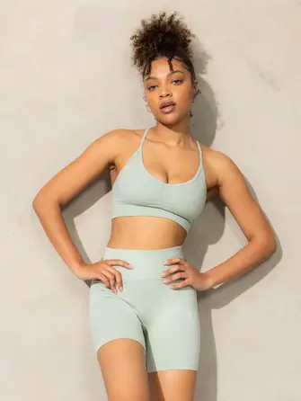 Топ Ryderwear Stonewash Seamless Sports Bra - Mint Stonewash