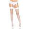Панчохи із заднім швом білі Leg Avenue Backseam Thigh Highs O/S