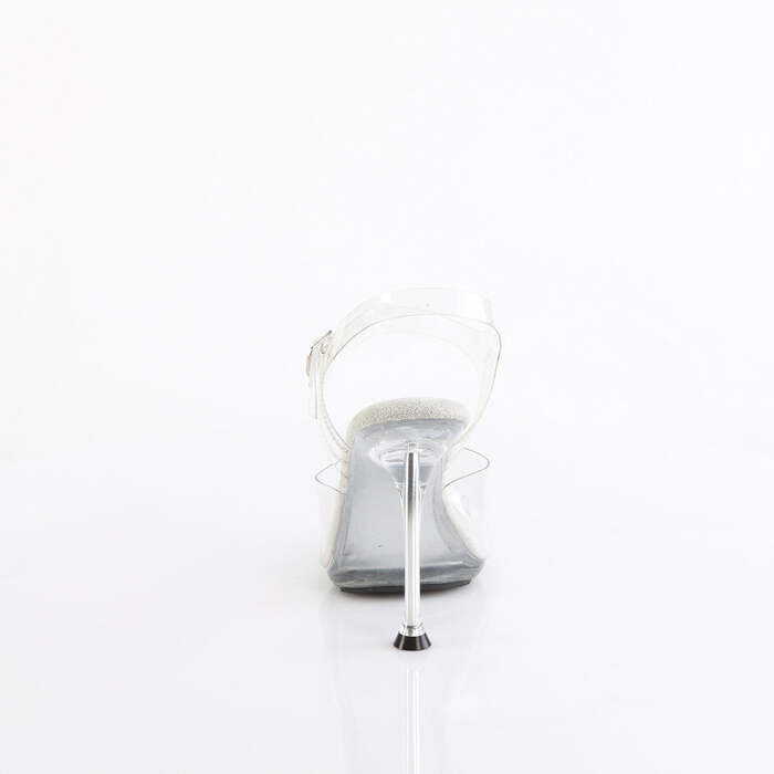 Босоножки Cupid-408, каблук 4 1/2 дюйма, ремешок на щиколотке шириной 2/5 дюйма, прозрачные