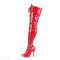 Чоботи Pleaser Boots Seduce-3024 на 5-дюймовому підборі з D-подібним кільцем, еластичні, з блискавкою збоку, червоні