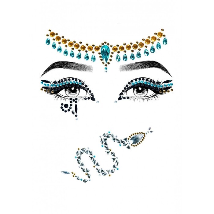 Наклейка з коштовностями Leg Avenue Клеопатри Cleopatra face jewels sticker