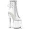 Ботинки Pleaser Flamingo-1018C-2RS *Каблук 8 дюймов, 4-дюймовый PF открытый носок/пятка, ботильоны с RS, прозрачные